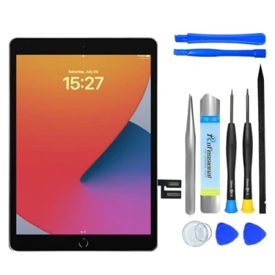 Afbeelding van NB+ Vervangingsscherm voor iPad 7e 8e 10,2 inch (A2197 A2198 A2200 A2270 A2428 A2429 A2430) Generatie Touchscreen Digitizer 2019/2020 Vooraf geïnstalleerde lijm (geen LCD scherm)