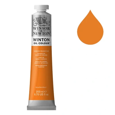 Image de Winsor &amp; Newton Winton peinture à l&#039;huile (200 ml) 090 nuance de cadmium orange