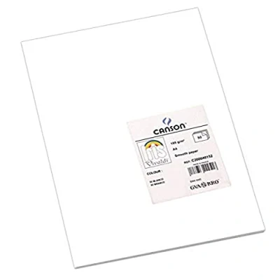 Afbeelding van CANSON Iris Vivaldi 50 vellen gekleurd papier, A4, 185 g/m², wit