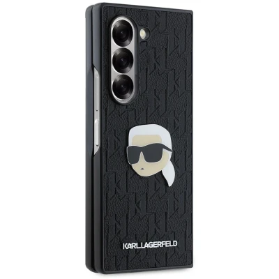 Afbeelding van Karl Lagerfeld KLHCZFD6PGKSKIHK Z Fold6 F956 zwart/zwart hardcase Saffiano Monogram Head Pin