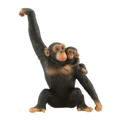 Image de Bullyland Animal World figurine Chipanzé avec bébé 11 cm