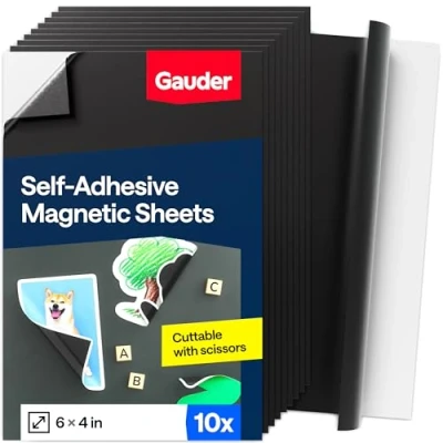 Afbeelding van GAUDER magneetplaten met zelfklevende achterkant, magneetvellen, flexibel magneetpapier