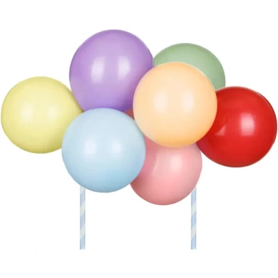Afbeelding van Partydeco Ballon Cake Topper Rainbow Assorti (29 cm) (Robin)