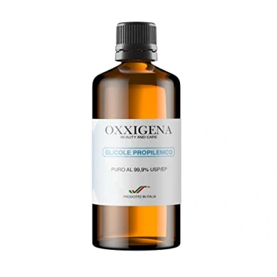 Image de Oxxigena Propylène glycol liquide pur à 99,9% de 1 L, base neutre Full PG, idéal pour hydrater la peau et créer des liquides, sans goût odeur, pureté pharmaceutique certifiée USP/EP