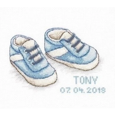 Afbeelding van Luca S Geboortetegel Baby Shoes b1138