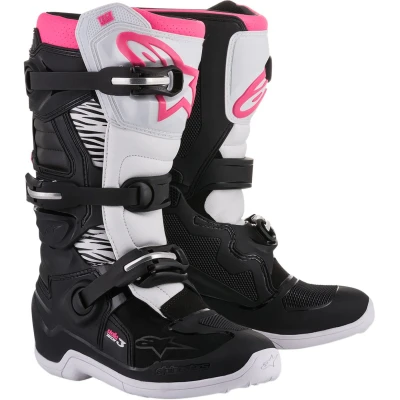 Afbeelding van Alpinestars Dames Crosslaarzen Tech 3 Stella Black/White/Pink 39 (EU)