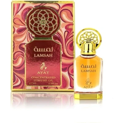 Afbeelding van Ayat Perfumes Geurolie 12 ml alcoholvrij parfumextract, hoogwaardige muskus, uniseks, oosters, Arabisch, oud, natuurlijk, barnsteen dubai geur (Lamsah ml)