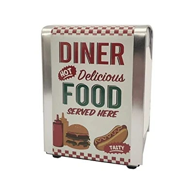 Afbeelding van Servethouder Diner Vintage Out of the blue incl 60 servetten
