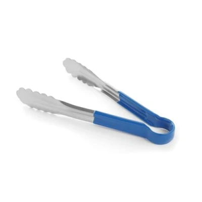Afbeelding van Hendi Keuken / Serveertang RVS 25cm PVC Handgreep Blauw