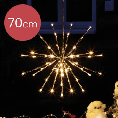 Afbeelding van Poolster zilver met 160 micro LED lampjes Ø 70CM