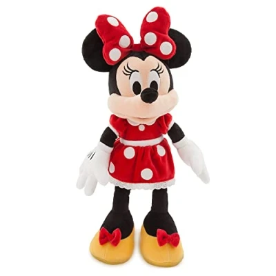 Afbeelding van Disney Store Minnie Pluche dier voor kinderen, middelgroot, 47 cm, knuffelig figuur met zacht gevoel en geborduurde details, klassieke rode outfit, geschikt vanaf de geboorte