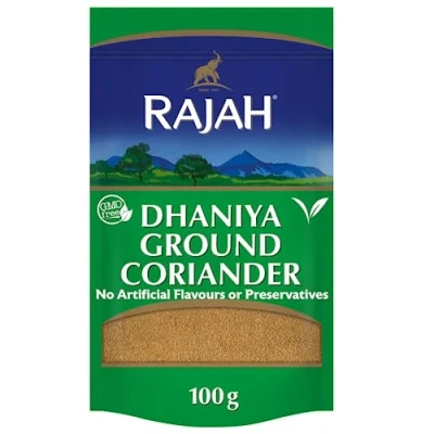 Afbeelding van Rajah Spices Dhaniya Gemalen koriander Korianderpoeder Ada Adarak ADU Adaraka Adrak (100 g)