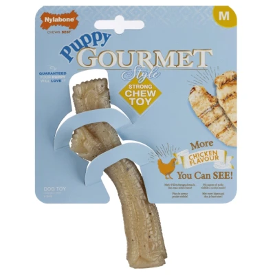 Afbeelding van Nylabone Puppy Gourmet Stick Hondenspeelgoed Kip Medium