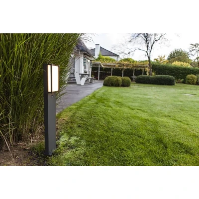 Afbeelding van LUTEC Qubo Tuinpaal met PIR sensor LED Donkergrijs