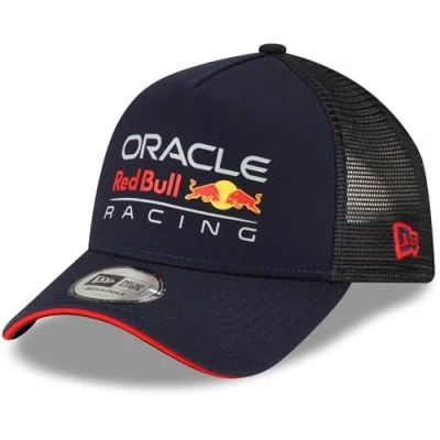 Afbeelding van New Era A Frame Trucker Snapback Cap Red Bull Racing Navy, marineblauw, één maat, Navy Blauw