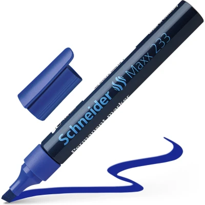 Afbeelding van Schneider permanent marker Maxx 233 beitelpunt blauw S 123303