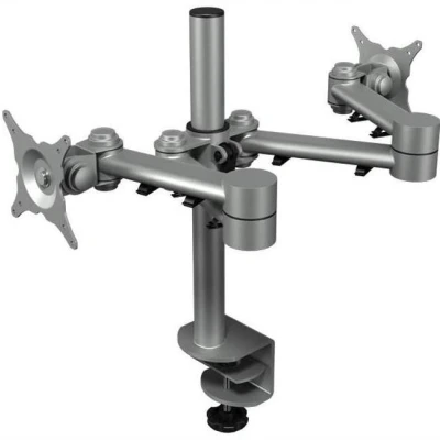Afbeelding van Dubbele monitorarm dual in Aluminium