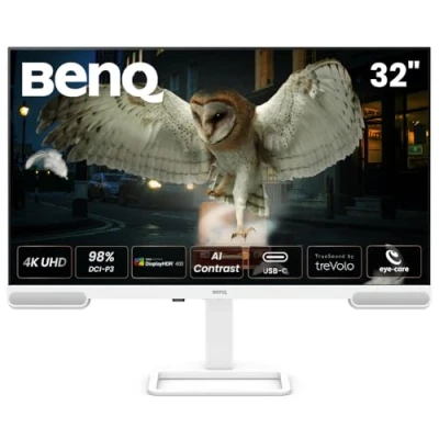 Afbeelding van BenQ EW3290U 32 4K 3840x2160 Premium monitor met 98% P3 kleurdekking AI Contrast technologie, ingebouwde 2.1 speakers woofer 1 USB Type C 3 HDMI poorten Ergonomisch design Eye Care Technology