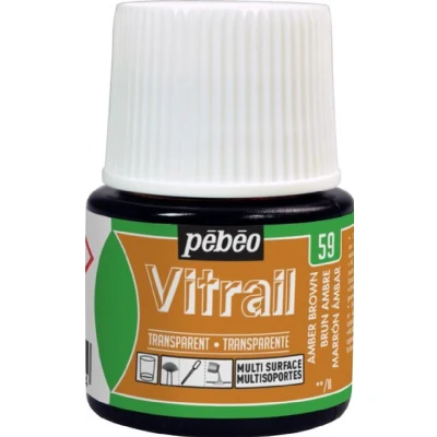 Afbeelding van Pebeo vitrail transparant 59 amber brown 45 ml