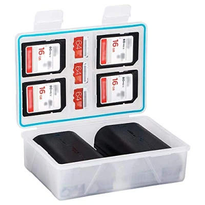 Afbeelding van JJC Waterbestendige opbergtas voor Canon LP E12 x4 camera / Fujifilm NP W126 x2, Nikon en EL15 Sony F550 x1 MSD XQD SD geheugenkaart