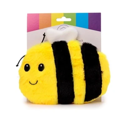 Afbeelding van Puckator warmteknuffel hommel 20x16 cm magnetronknuffel opwarmknuffel bij knuffel zwart/geel