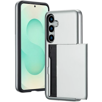 Afbeelding van imoshion Hoesje met pasjeshouder Geschikt voor Samsung Galaxy S25 Plus Backcover Grijs