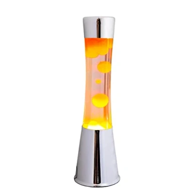 Afbeelding van Lavalamp Zilver Met Oranje Lava