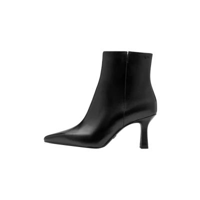 Afbeelding van Tamaris Korte laarzen, Dames, Maat: 36, Black leather Schoenen