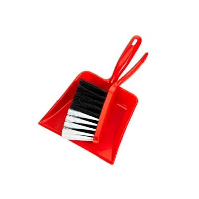 Afbeelding van Klein Toys Pure Fresh 2 delige veegset stoffer en blik hoogwaardig zwart wit plastic rood