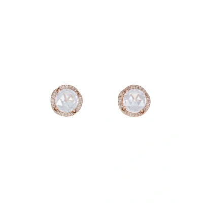 Afbeelding van kate spade new york PAVE Round Large Studs Oorbellen Clear/rose goldcoloured, Dames, Maat: One Size, gold coloured