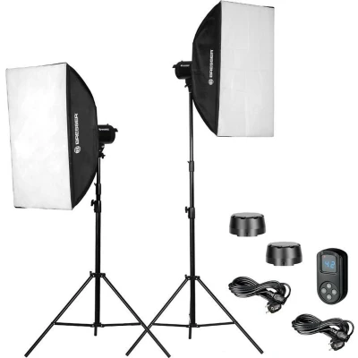 Afbeelding van Bresser Fotostudioset BR 60S LED Kit Incl. 2 Lampen en Dimbaar