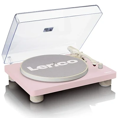 Afbeelding van Lenco LS 50 Draaitafel met luidspreker, USB, riemaandrijving, voorversterker, 33, 45 en 78 tpm, automatische uitschakeling, vinyl naar MP3, roze