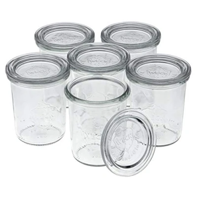 Afbeelding van Kaufgut beker ERMETICO + potdeksel &#039;MINI STURZ&#039; VETRO 160ml 6cm WECK