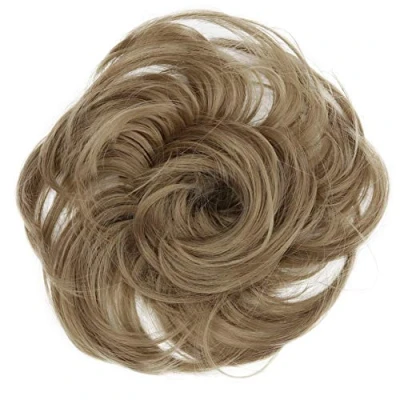 Afbeelding van PRETTYSHOP Haarstukje Haarwokkel Bruids Kapsel Opgestoken Volumineus Licht Golvend Knoet Donkerblond G9B