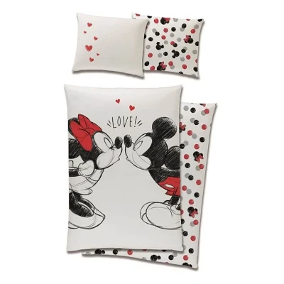 Afbeelding van Disney Dekbedovertrek Mickey Mouse 140 X 200/70 Cm Katoen Wit