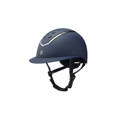Image de Charles Owen Bombe Kylo Wide Peak Navy Matte/Pewter 58 61cm