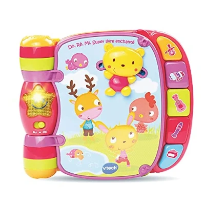 Afbeelding van Vtech 166755 muziekspeelgoed Do, D, Mi Super betoverd boek roze versie FR