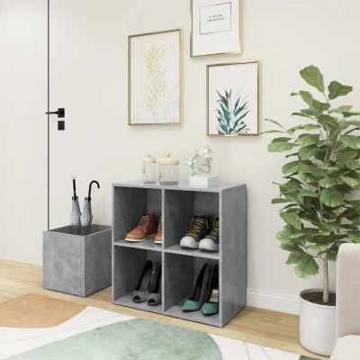 Afbeelding van Opbergkast 105x35,5x70 cm spaanplaat betongrijs