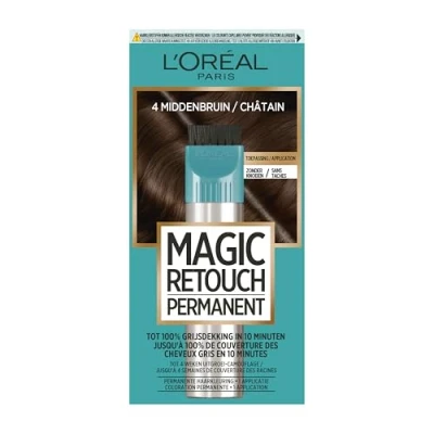 Afbeelding van 1+1 gratis: L&#039;Oréal Magic Retouch Permanent 4 Middenbruin 95 g