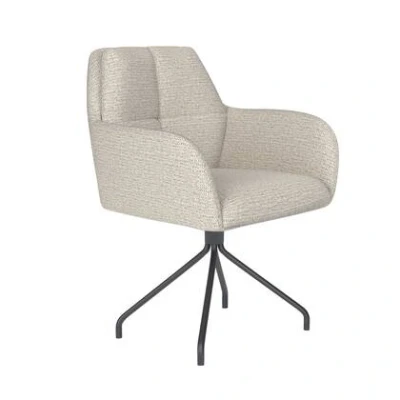 Afbeelding van Housecraft Living Pete Eetkamerstoel Draaibaar Metaal Spider Off White Beige