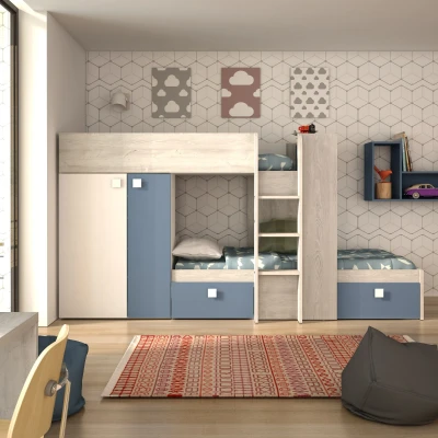 Afbeelding van Maxim Multifunctioneel Stapelbed 90x200 Blauw
