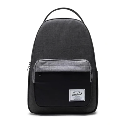 Afbeelding van Miller Black Crosshatch/Black/Raven Crosshatch / De ruimste rugzak van Herschel 32L opbergruimte 15&quot; laptopvak 2 vakken voor flessen meerdere opbergcompartimenten en dubbele handvaten levenslange fabrieksgarantie (limited) Zwart