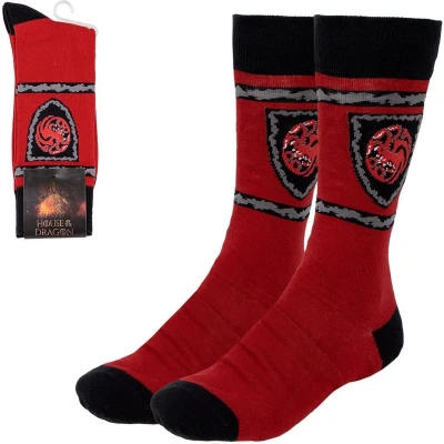 Afbeelding van Sokken House of Dragon Targaryen Rood Schoenmaat 35 41