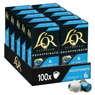 Image de L&#039;Or Espresso Café 100 Capsules Decaffeinato Intensité 6 compatibles Nespresso®* (lot de 10 x 10)