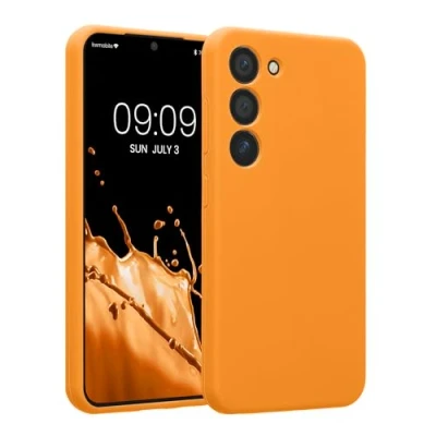 Afbeelding van kwmobile Housse compatible avec Samsung Galaxy S23 coque de téléphone protection souple en TPU silicone orange fruitée