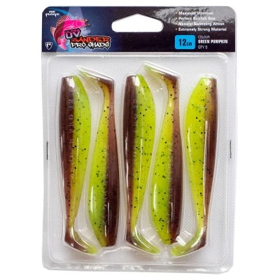 Afbeelding van Fox Rage Ultra UV Zander Pro Shad 12cm (5 pcs) Kleur : Green Pumpkin
