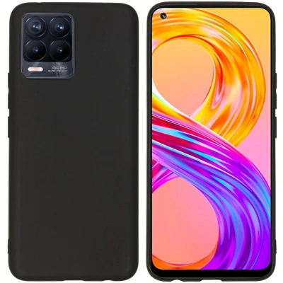 Afbeelding van iMoshion Hoesje Geschikt voor Realme 8 Pro / Siliconen Color Backcover Zwart