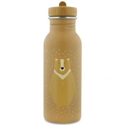 Afbeelding van Trixie Drinkfles Mr. Bear RVS Waterfles voor kinderen 500ml Lekvrije Fles Bruin Beer