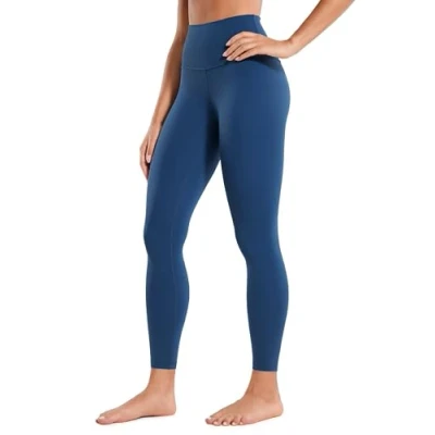Afbeelding van CRZ YOGA Damespanty, hoge taille, sportlegging, thermische broek met zakken, 71 cm