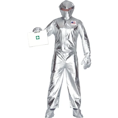 Afbeelding van Fiestas Guirca Volwassenkostuum Astronaut Zilver L (52 54)